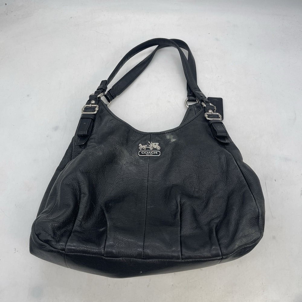 Coach Madison Maggie 16503 Tote Bag Black Authentic Genuine Leather